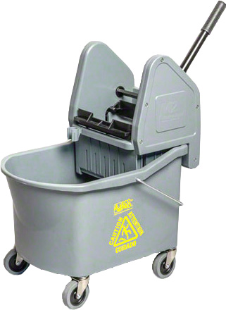 30L/32qt Grizzly™ Downpress Wringer & Bucket Combo, Grey, Set