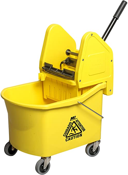 30L/32qt Grizzly™ Downpress Wringer & Bucket Combo, Yellow, Set