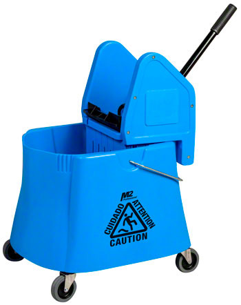 37L/40qt Elephant Foot™ Downpress Wringer & Bucket Combo, Blue, Set