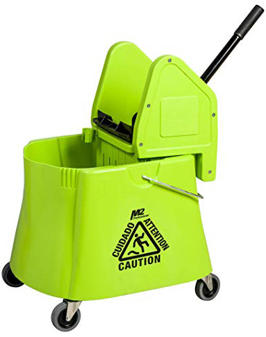 37L/40qt Elephant Foot™ Downpress Wringer & Bucket Combo, Green, Set