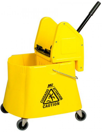 37L/40qt Elephant Foot™ Downpress Wringer & Bucket Combo, Yellow, Set