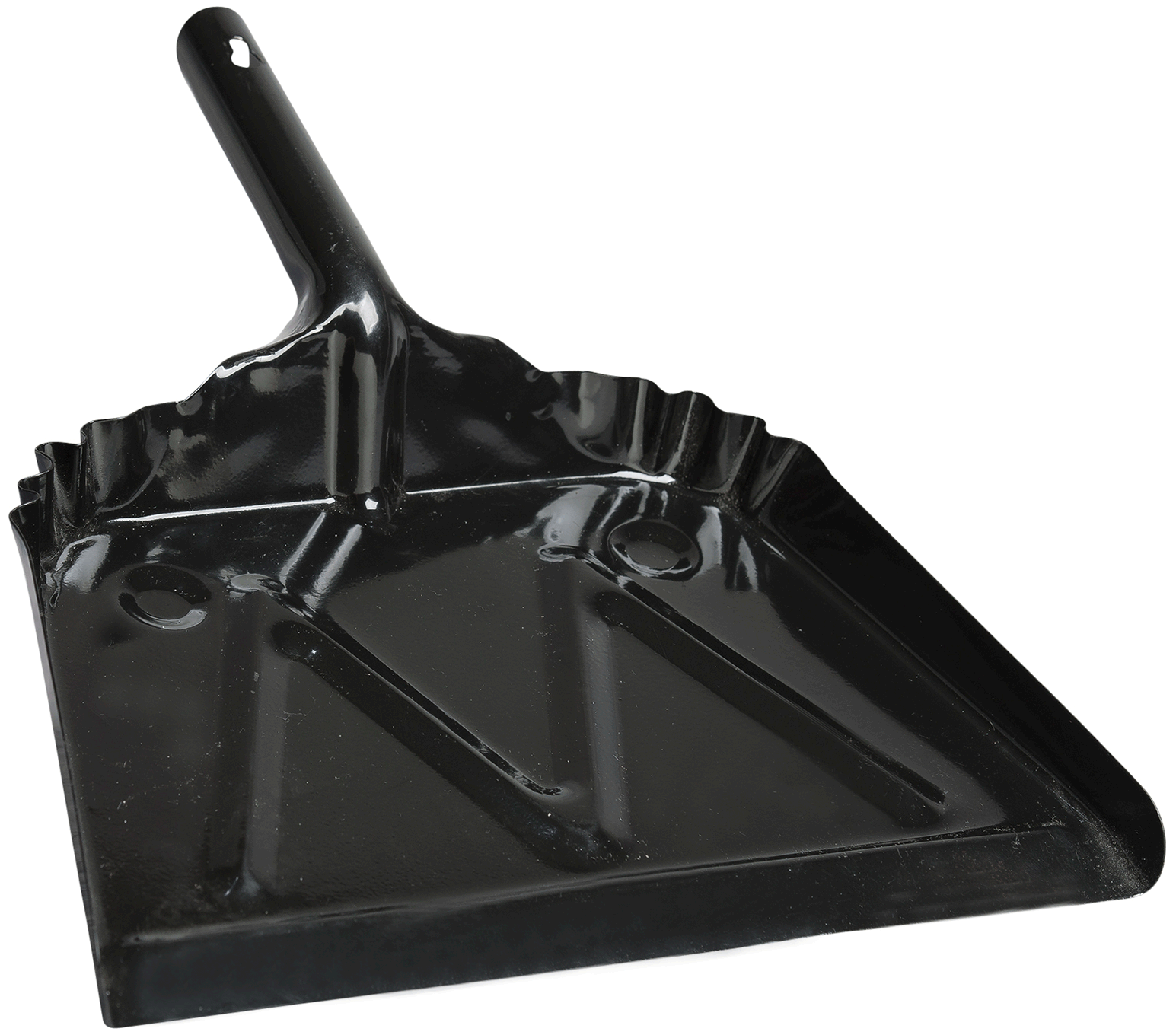 12" M2® Large Sturdy Metal Dustpan, Black