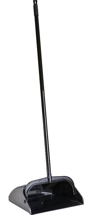 M2® Galaxy™ Lobby Dust Pan with Handle, Plastic, Black