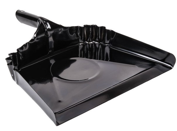 16" M2® Extra Large Sturdy Metal Dustpan, Black