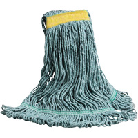 L Super Looper™ Narrow Band Mop Head, Polyester/Rayon Blend, Green