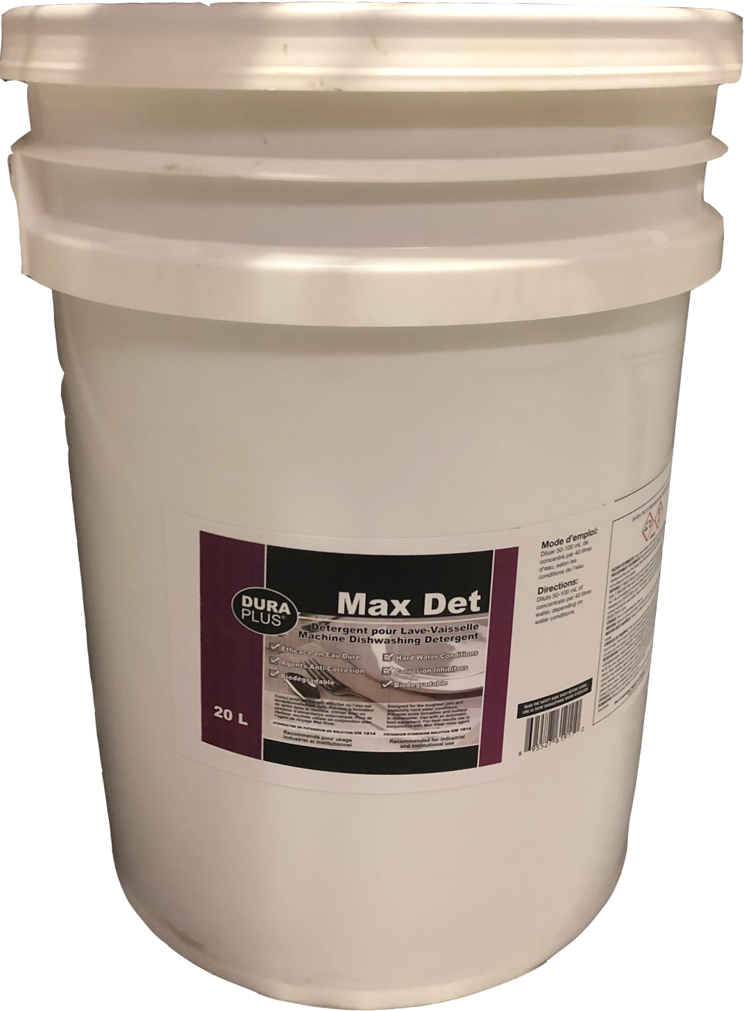 20L Dura Plus® Max-Det™Machine Dish Detergent, Liquid, Concentrate