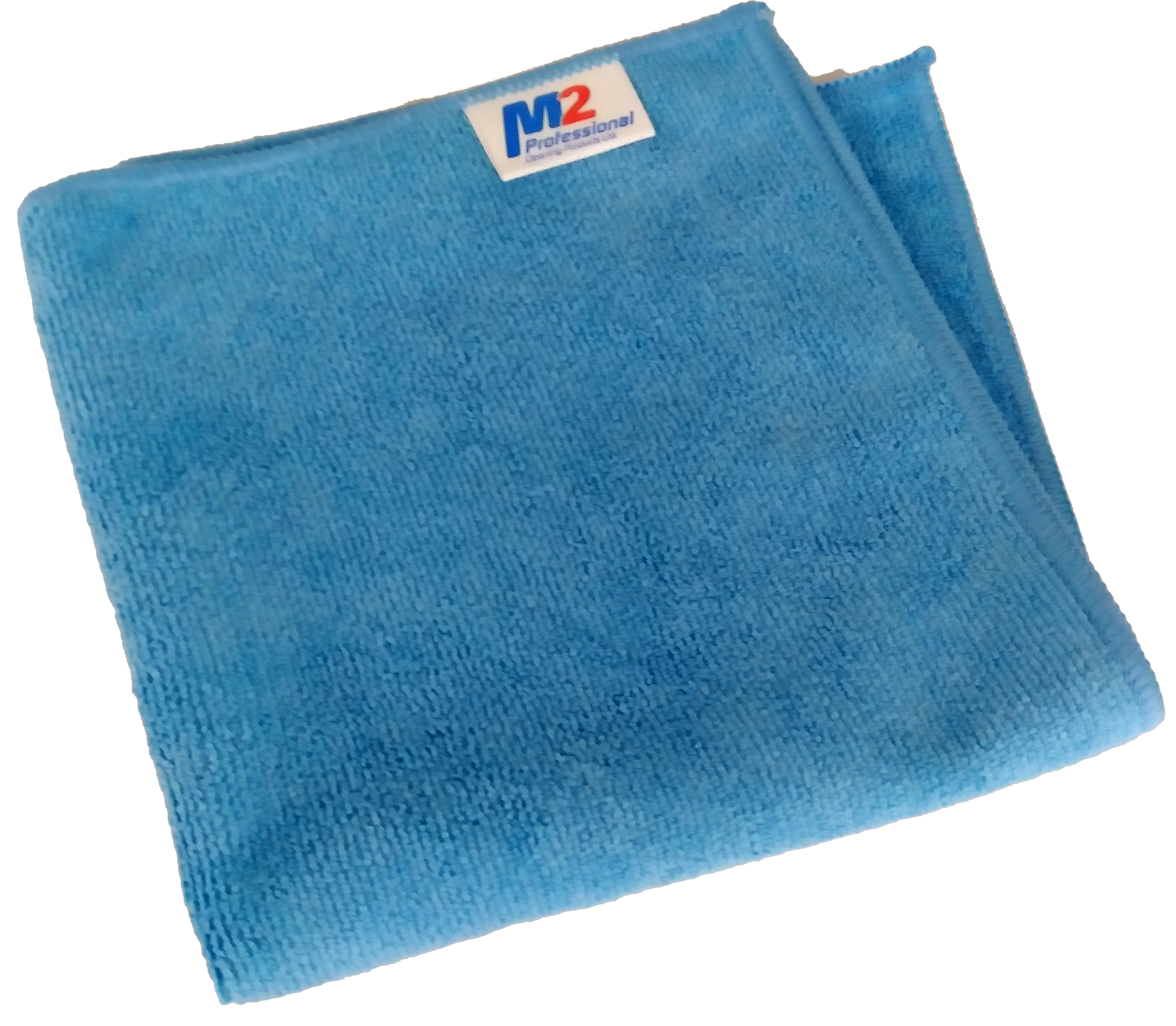 16"x16" M2® Woven Microfiber Cloth, All Purpose, Polyester Blend, Blue