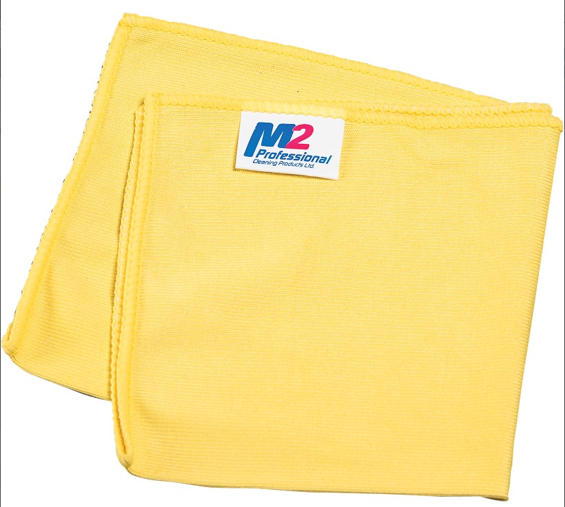 14" x 14" M2® Window Microcloth, Polyester / Nylon Blend, Yellow