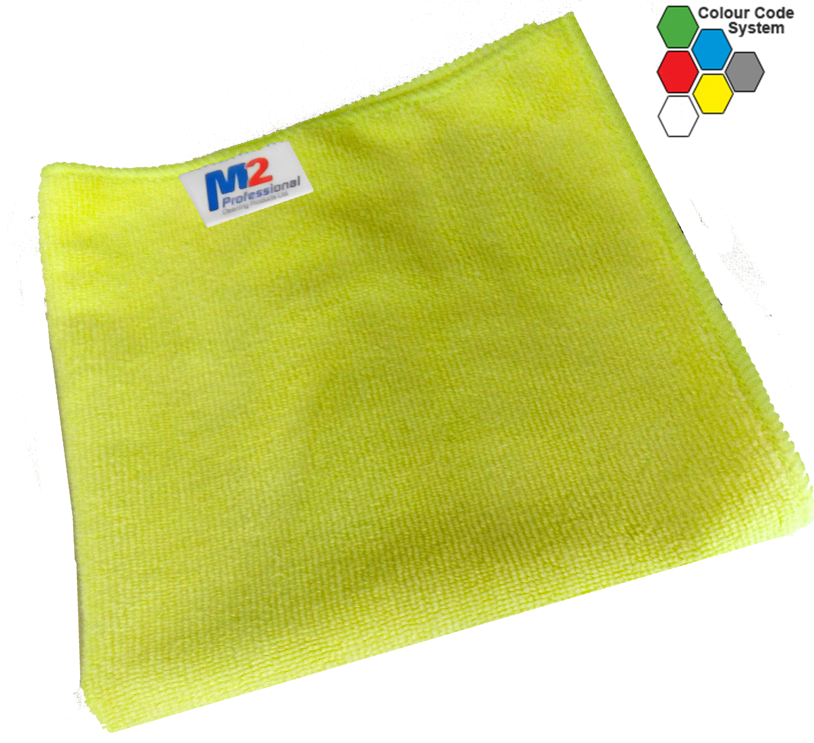 16"x16" M2® Woven Microfiber Cloth,All Purpose/Bath, Polyester, Yellow