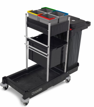 NaceCare® Numatic™ Servo-Matic 1706™ Janitor Cart, Lock Drawers, 121L