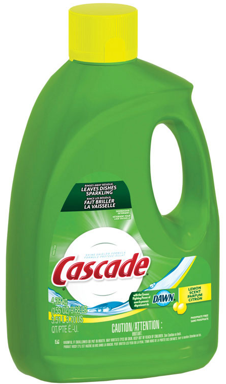 3.35L Cascade® Liquid Dishwasher Detergent, Lemon Scent, Concentrate