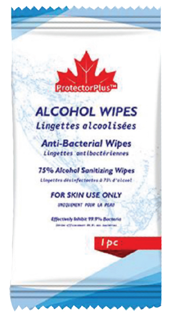 CanCreativ® Protector Plus™ 75% Alcohol Hand Sanitizing Wipes, Singles