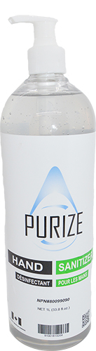 1L Purize® Hand Sanitizer Gel Pump Bottle 70% IPA