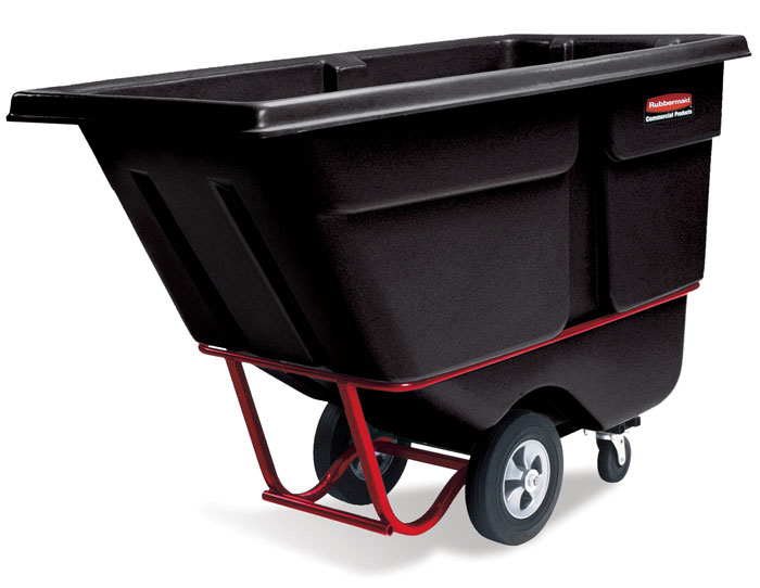 Rubbermaid® Rotomolded Tilt Truck, Standard Duty, 1/2Cubic Yard, Black