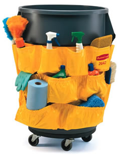 Rubbermaid® Caddy Bag For BRUTE™ Bins, Vinyl, Yellow, Fits 121L & 166L