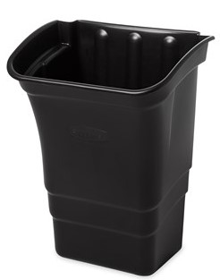 Rubbermaid® Refuse Bin for Service Cart, Plastic, Black, 30L/8 Gal Cap