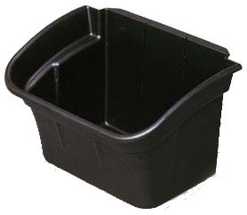 Rubbermaid® Utility Bin for Service Cart, Plastic, Black,15L/ 4Gal Cap