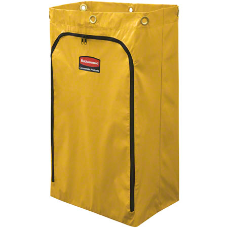 Rubbermaid® Replacement Zippered Vinyl Bag For Janitor Cart, Yellow