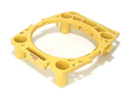 Rubbermaid® BRUTE™ Rim Caddy, for BRUTE™ Containers, Plastic, Yellow