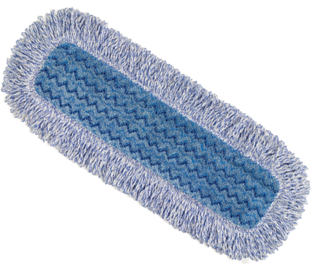 18" Rubbermaid® HYGEN™ Microfiber Wet Mop Pad, Absorbant w/Fringe,Blue