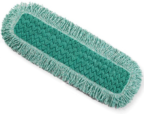 24" Rubbermaid® HYGEN™ Microfiber Dust Pad, With Fringe, Green