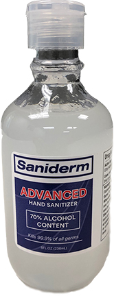 Saniderm Hand Sanitizer 70% Alcohol 236 ML(8 oz)