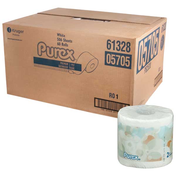 Kruger® Purex® Premium Standard ToiletPaper,2-ply,White, Core:1.6",Eco
