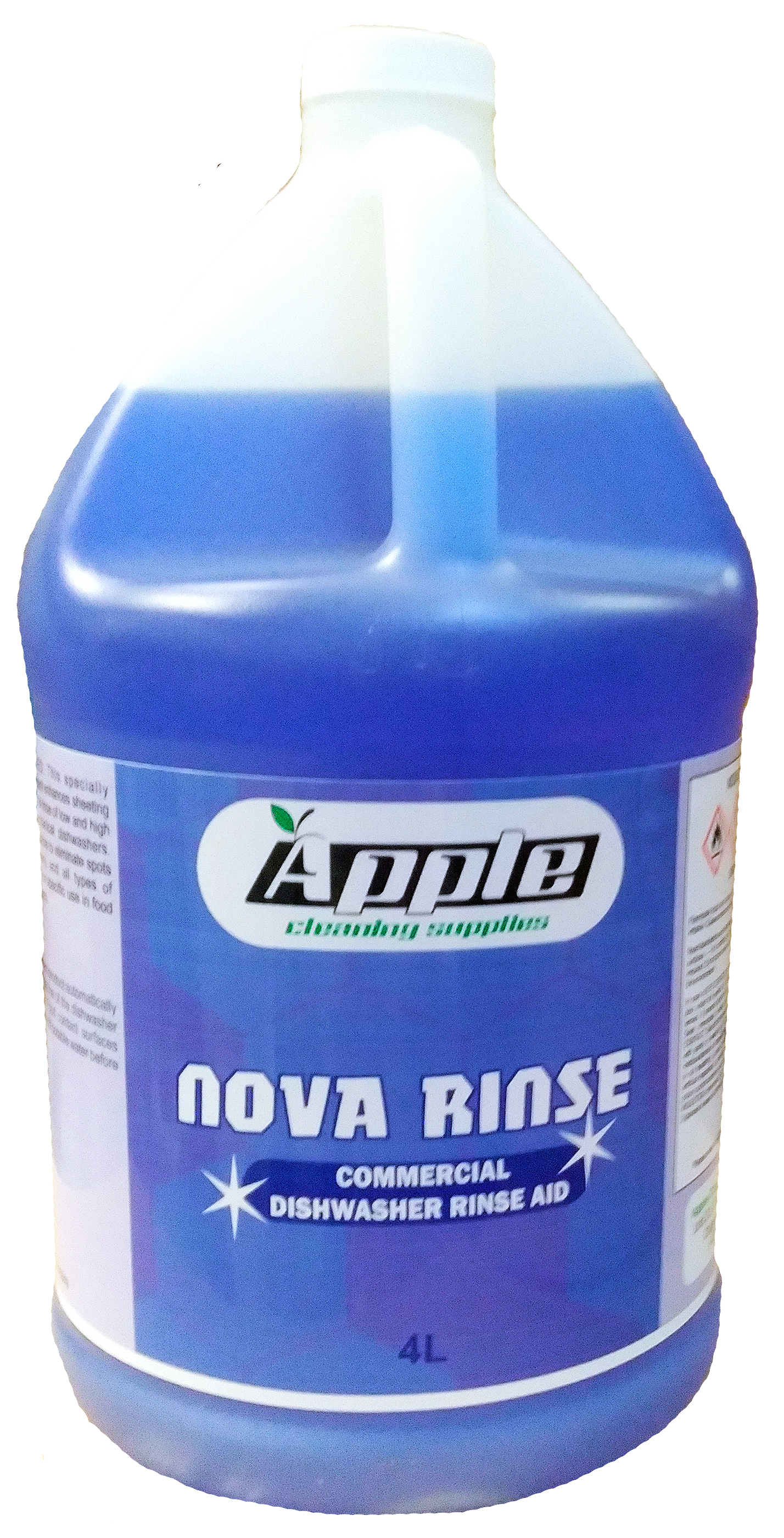 Apple Brand 4L Nova Rinse Rinse Agent, Low & High Temp, Concentrate