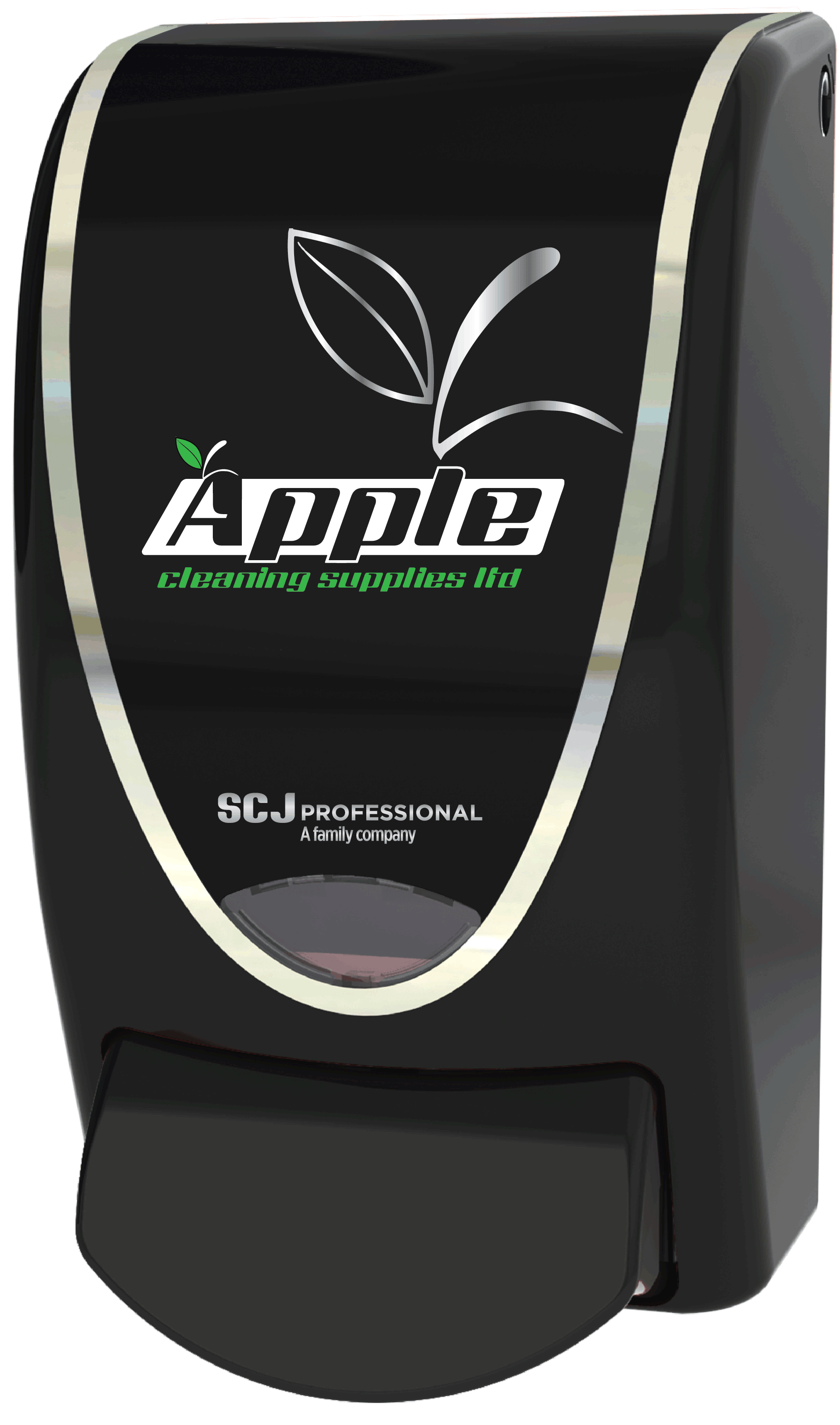 DEB® Proline Curve™ Manual Soap Dispenser Black with Apple Logo 1L