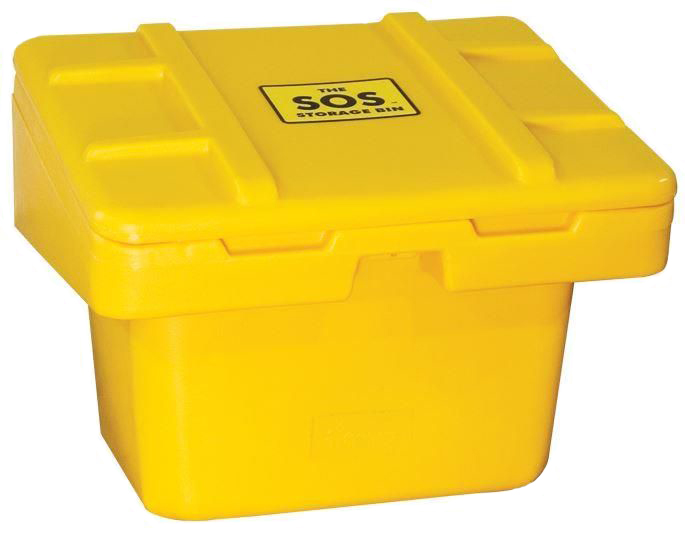 TECHSTAR® SOS™ Salt & Sand Storage Bin,Polyethylene, 5.5 cu ft, Yellow