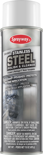 425mL Sprayway® Stainless Steel Polish & Cleaner, Aerosol Can