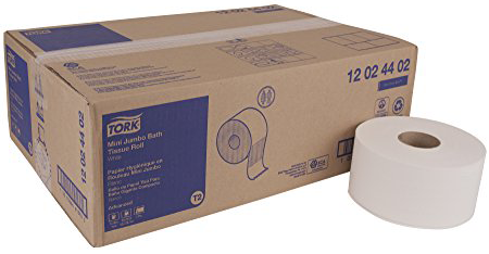 Tork® Advanced Mini Jumbo Toilet Bath Paper Roll, 2-Ply