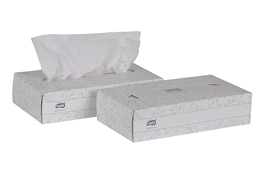 Tork® Advanced Facial Tissue Flat Box, 2-Ply, White, 100 Tissues/Box