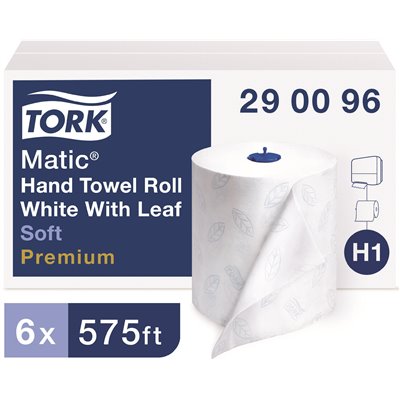 Tork® Premium Soft Matic Roll Towel, 2-Ply, White, 575'/Roll