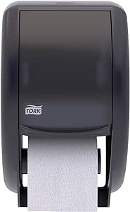 TORK® Vertical Household Toilet Paper Dispenser, Black 2/Rolls
