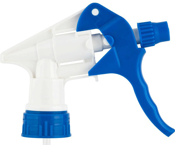 9 1/4" Tolco®Trigger Sprayer, Plastic, Blue & White