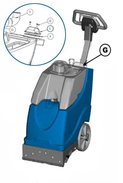 Dustbane® Recovery Window for Dustbane® 900XT™ Carpet Extractor