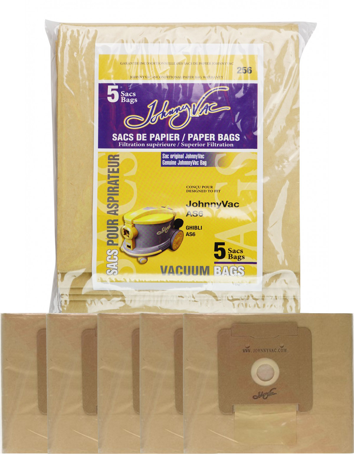 Ghibli® Vacuum Bags for AS6™ Vacuums 5/Pk