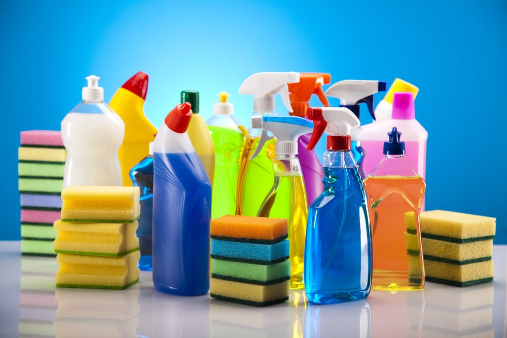 Buying cleaning supplies in bulk