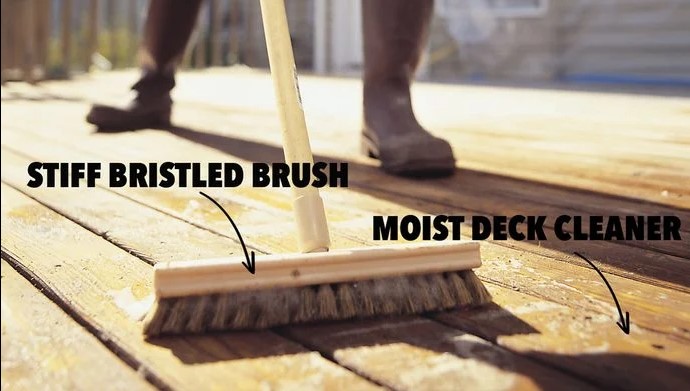 Wooden Hand Brush Stiff Bristle PVC Cleaning Sweeping Broom Floor Scrubbing 